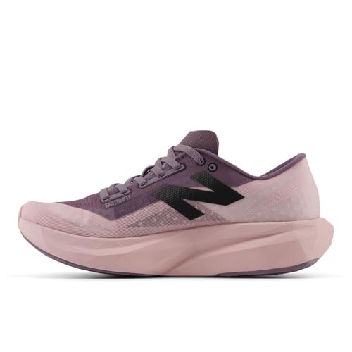 New Balance Women's FuelCell Rebel V4 Running Shoe, Twilight Haze/Dark Ice Wine/Black, 9.5 M