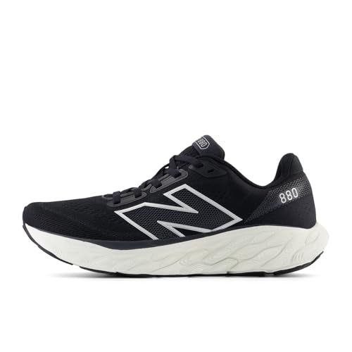 New Balance Women's Fresh Foam X 880 V14 Running Shoe, Black/Sea Salt/Silver Metallic, 6.5 XW
