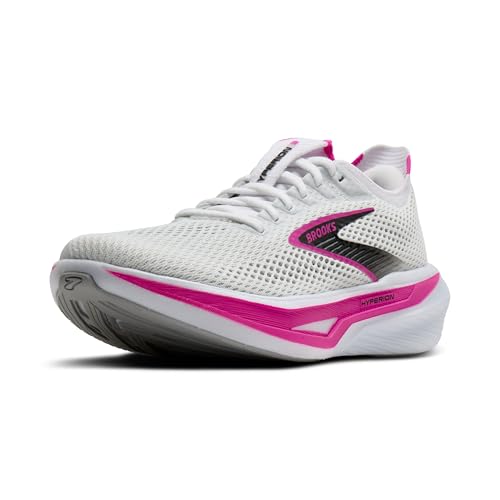 Brooks Women’s Hyperion 3 Neutral Running Shoe - White/Luminary/Cyber Pink - 8.5 Medium