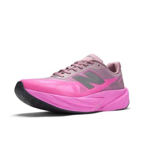 New Balance Men's FuelCell Rebel V5 Running Shoe, Pink Heat/Rosewood, 11.5