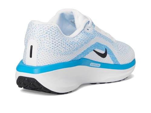 Nike Men's Winflo 11 Road Running Shoes, White/Black-Blue Hero, 9.5 Extra Wide