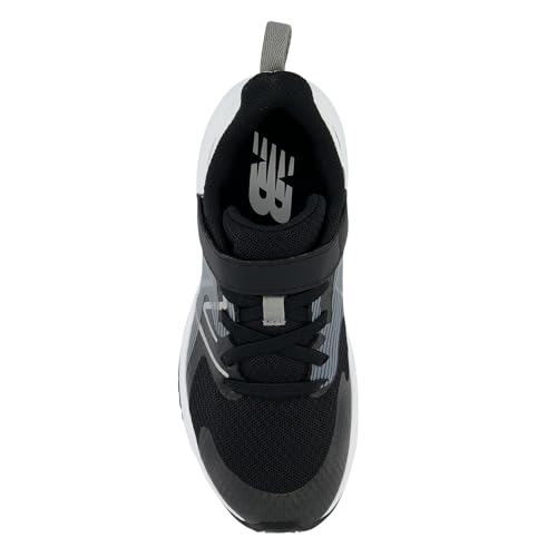 New Balance Kid's Rave Run V2 Hook & Loop Running Shoe, Black/White, 11 Wide Little Kid