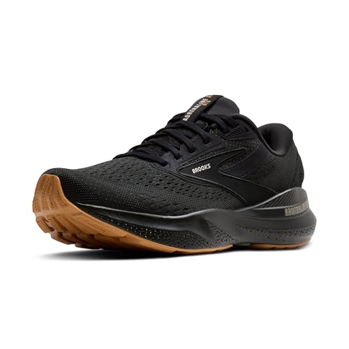 Brooks Men’s Adrenaline GTS 24 Supportive Running Shoe - Black/Biscuit - 9 Medium