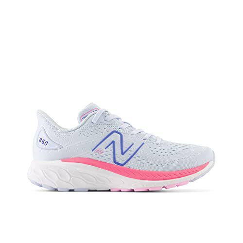New Balance Kid's Fresh Foam X 860 V13 Running Shoe, Moon Dust/Neon Pink, 6.5 Medium US