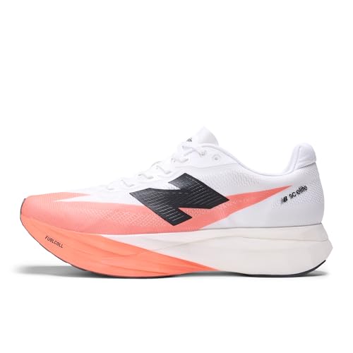 New Balance Men's FuelCell SuperComp Elite V5 Running Shoe, Urgent Red/White/Black, 9.5 M