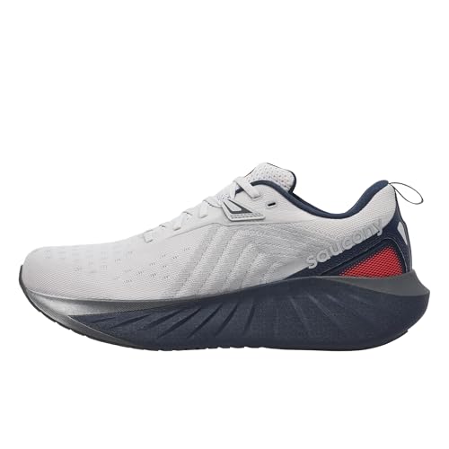 Saucony Men's Triumph 22 Sneaker, Cloud/Navy, 9