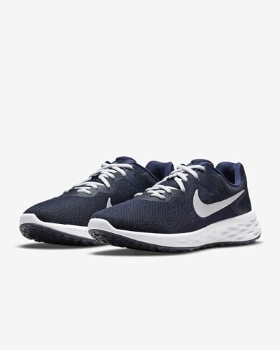NIKE Revolution 6 Men's Trainers Sneakers Shoes DC3728 (Midnight Navy/Obsidian/Ashen Slate/White 401) UK7 (EU41)