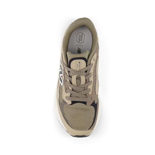 New Balance Kid's Fresh Foam Arishi V4 Tiralux Lace-Up Running Shoe, Stoneware/Thunder Brown, 4 Big Kid