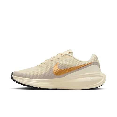 Nike Revolution 8 Women's Road Running Shoes (Light Khaki/Coconut Milk/Off Noir/Metallic Gold) Size 6.5