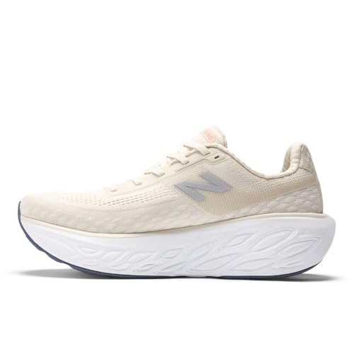New Balance Men's Fresh Foam X 1080 V14 Running Shoe, Sea Salt/Vintage Indigo/Hot Mango, 10 M