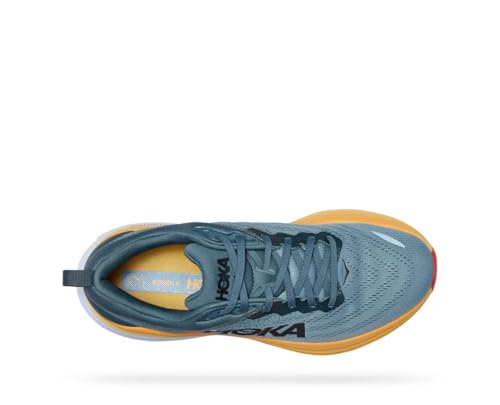 HOKA Bondi 8 Men's Performance Road Running Shoes Sneakers (Goblin Blue/Mountain Spring, US Footwear Size System, Adult, Men, Numeric, Medium, 10)