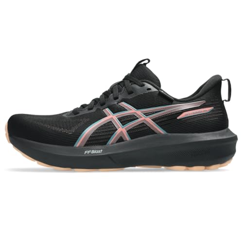 ASICS Women's GT-1000 14 Running Shoes, 8, Black/Misty Pine