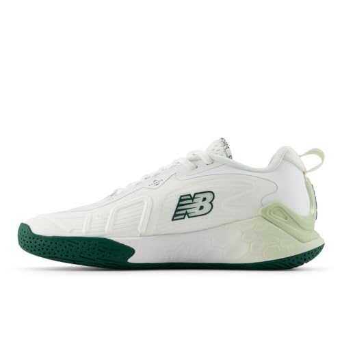 New Balance Women's Fresh Foam X CT-Rally V1 Hard Court Tennis Shoe, White/Marsh Green, 9 W