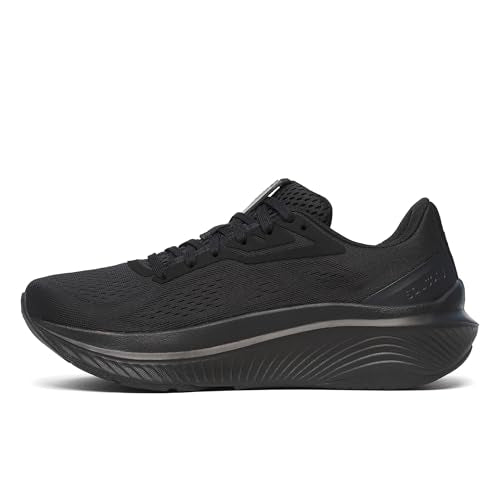Saucony Women's Echelon 10 Sneaker, Triple Black, 9 Wide