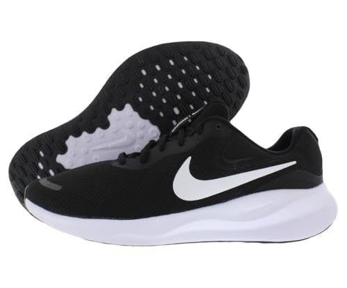 Nike Revolution 7 Wide Unisex Shoes Size 10.5, Color: Black/White/Black - product image