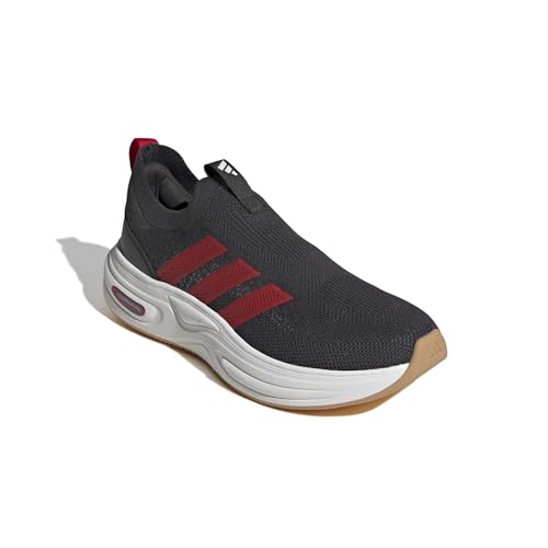 adidas Men's Cloudfoam Cuxxion - Sock, Carbon/Better Scarlet/White, 13