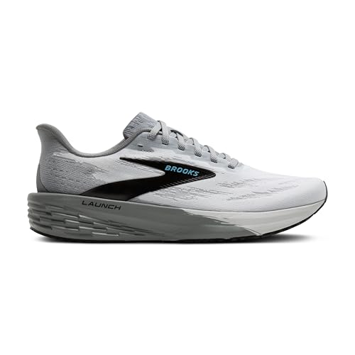 Brooks Men’s Launch 11 Neutral Running Shoe - Oyster/Primer Gray/Blue - 7 Medium