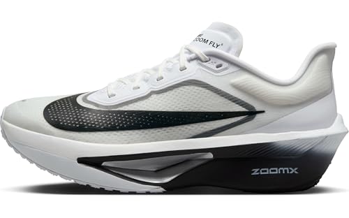 Nike Zoom Fly 6 Men's Road Racing Shoes (White/Smoke Grey/Metallic Silver/Black) Size 13