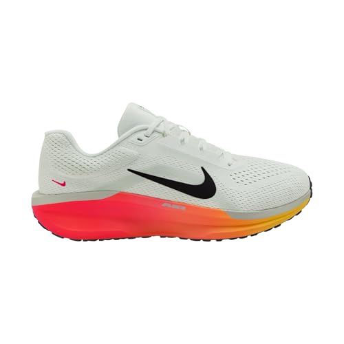 Nike Men's Winflo 11 Road Running Shoes, Summit White/Black-Bright Crimson, 11