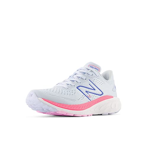 New Balance Kid's Fresh Foam X 860 V13 Running Shoe, Moon Dust/Neon Pink, 6.5 Medium US