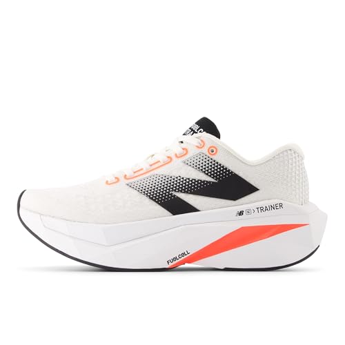 New Balance Women's FuelCell SuperComp Trainer V3 Running Shoe, Sea Salt/Urgent Red/Black, 8.5 M
