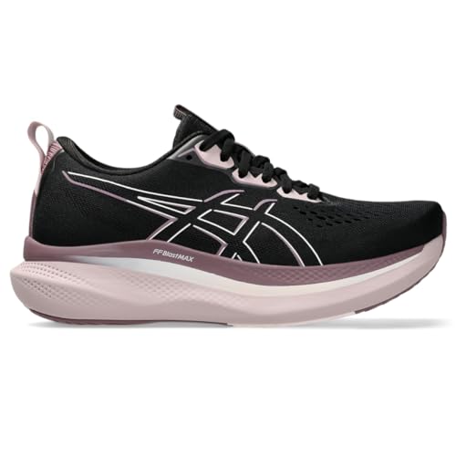 ASICS Women's GLIDERIDE MAX Running Shoes, 10, Black/Pale Pink