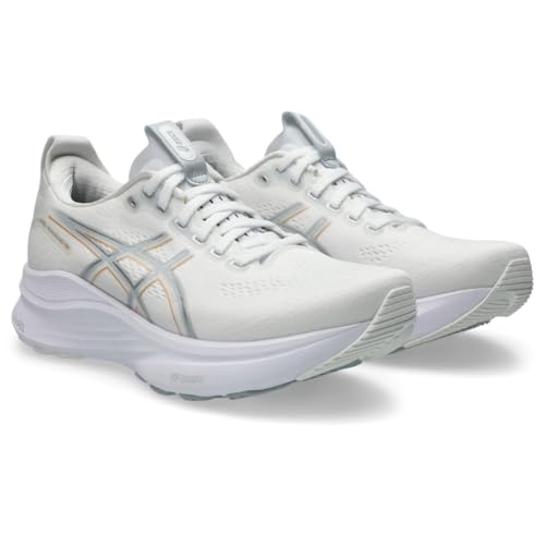 ASICS Women's Gel-Kayano 32 Running Shoes, 9.5, White/Champagne