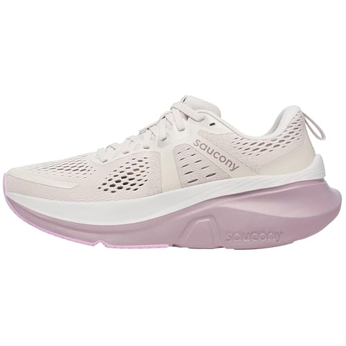 Saucony Women's Guide 18 Sneaker, Moon/Quail, 8
