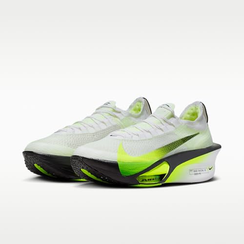 Nike Alphafly 3 Men's Road Racing Shoes (White/Volt/Barely Volt/Black) Size 9