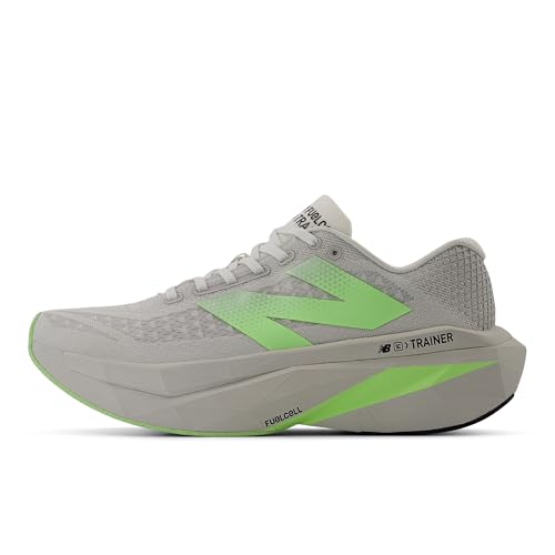 New Balance Men's FuelCell SuperComp Trainer V3 Running Shoe, Grey Matter/Mint Flash/Silver Metallic, 10 M