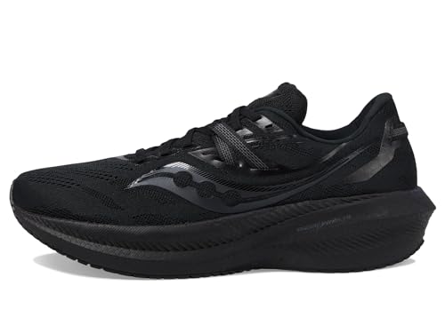 Saucony Men's Triumph 20 Sneaker, Black/Black/Black, 12
