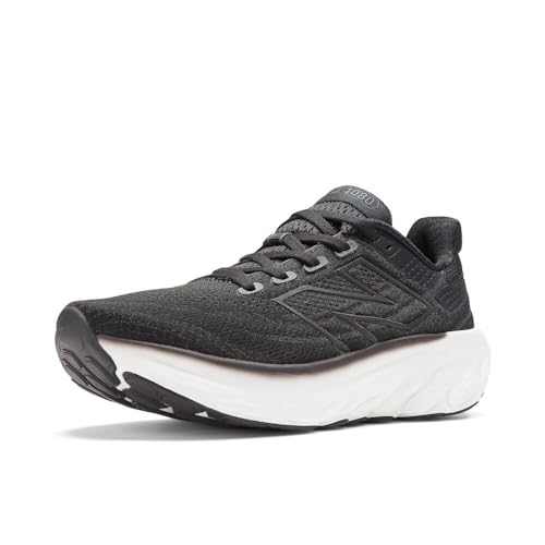 New Balance Women's Fresh Foam X 1080 V13 Running Shoe, Black/White, 5 W