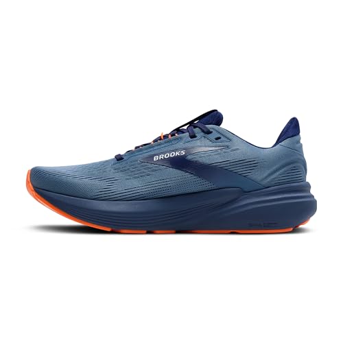 Brooks Men’s Revel 8 Neutral Running & Walking Shoe - Blue/Blue/Orange - 10.5 Medium