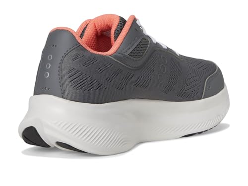 Saucony Women's Cohesion 18 Sneaker, Carbon/Salmo, 6.5 Wide