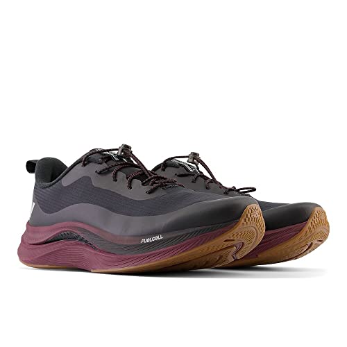 New Balance Men's Fuel Cell Propel V4 Permafrost Running Shoe, Black/Nb Burgundy, 7 M