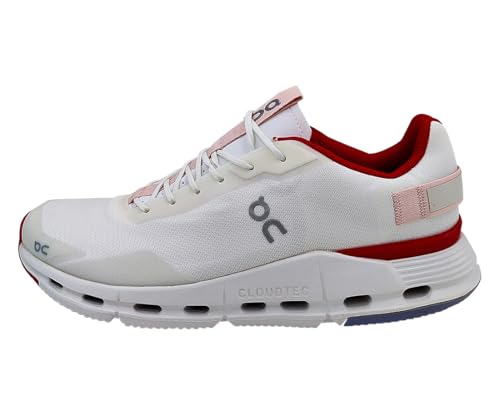 On Cloudnova Form Womens Shoes Size 10.5, Color: White/Red-White