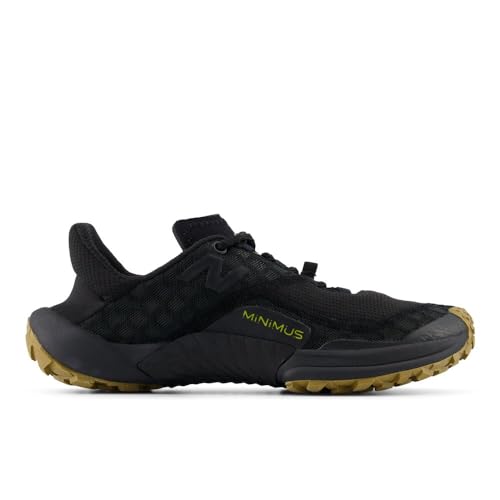 Women's New Balance Minimus Trail v1 Trail Shoes in Black/Black/Great Plains alternate view 3