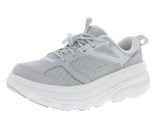 HOKA Bondi B3LS Unisex Shoes Size 5.5, Color: White/Grey
