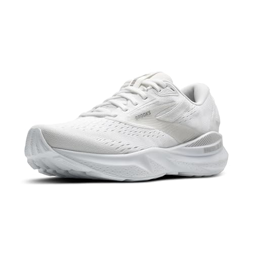 Brooks Women’s Adrenaline GTS 24 Supportive Running Shoe - White/Oyster/Alloy - 11.5 Wide - product image