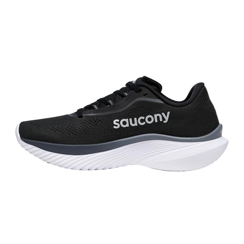 Saucony Women's Kinvara 15 Sneaker, Black/White, 10