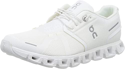 On Men's Cloud 5 Sneakers, All White, 11.5