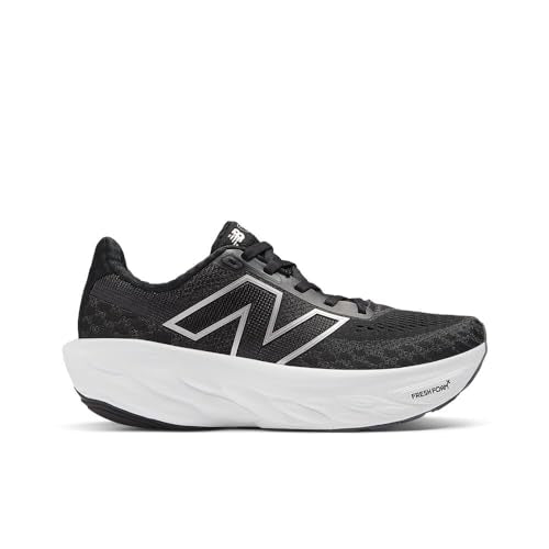 New Balance Kid's Fresh Foam X 1080 V14 Lace-Up Running Shoe, Black/Magnet/Silver Metallic, 3.5 W Big Kid