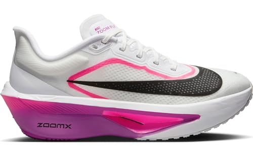 Nike Women's Zoom Fly 6 Competition Running Shoes, White Black Vivid Grape Hyper Pink, 9