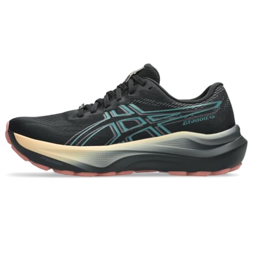 ASICS Women's GT-2000 14 Running Shoes, 5.5, Black/Misty Pine