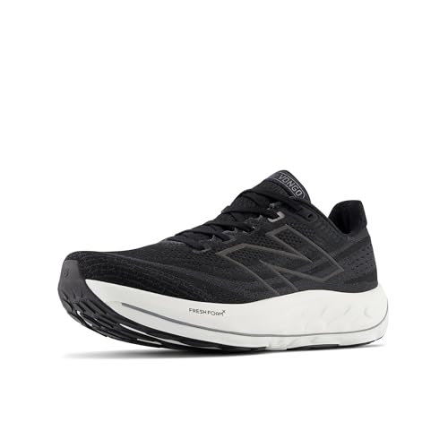 New Balance Men's Fresh Foam X Vongo V6 Running Shoe, Black/White, 10 M