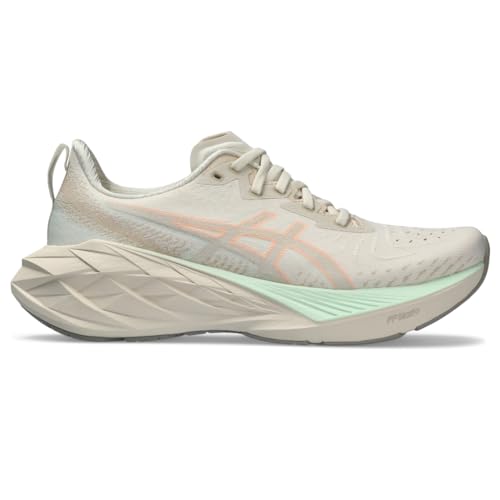 ASICS Women's NOVABLAST 4 Running Shoes, 8.5, Oatmeal/Moonrock