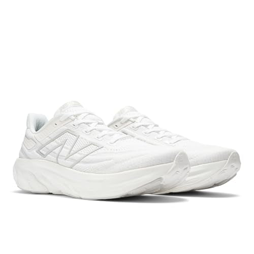 New Balance Men's Fresh Foam X 1080 V13 Running Shoe, White/Light Silver Metallic, 8.5 XW
