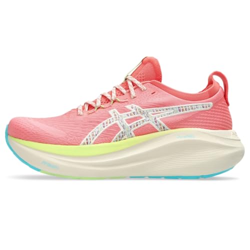 ASICS Women's Gel-Nimbus 27 Trail Running Shoes, 10.5, Nature Bathing/Guava