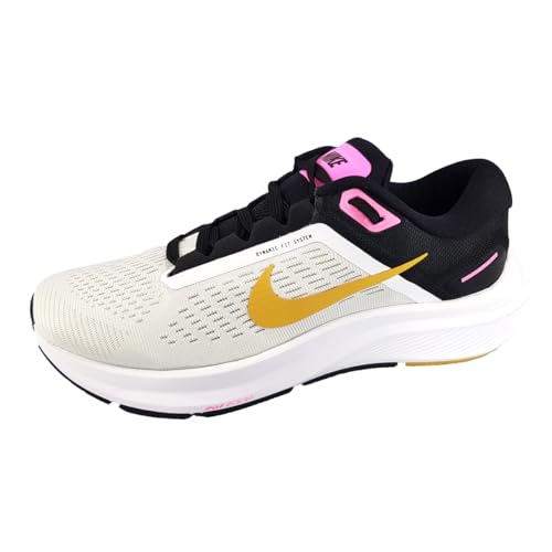 Nike Air Zoom Structure 24 Women's Trainers, White Wheat Gold Black Pink Magic, 7 US