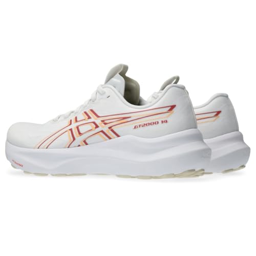 ASICS Women's GT-2000 14 Running Shoes, 7, White/Dark Pink Clay
